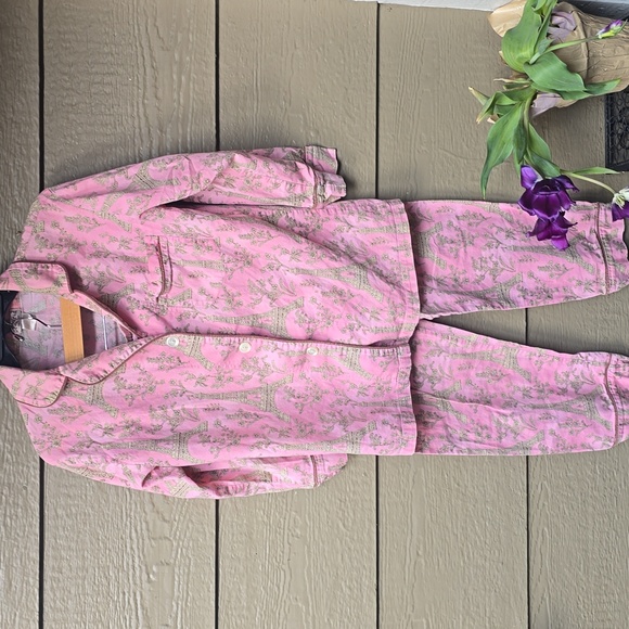 Bed Head pink Paris print cotton pajamas small s - Picture 1 of 14